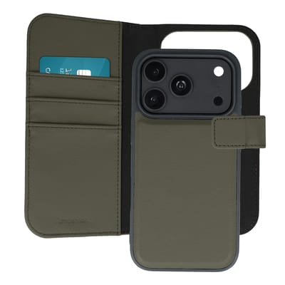 imoshion Hoesje - Geschikt voor Apple iPhone 18 Pro / 17 Pro - Uitneembare 2-in-1 Luxe Bookcase - Groen
