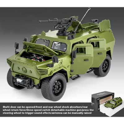 1:18 Modèle de Voiture en Alliage Dongfeng Mengshi, Grands Ornements de Collection Militaire Véhicule Tout-Terrain Blindé Jouet Cadeau Véhicule Militaire