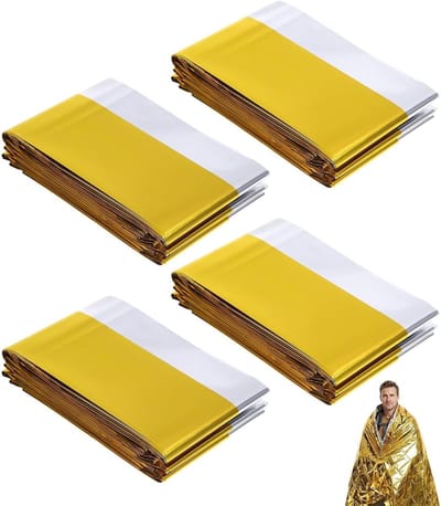 Overlevingsdeken - Nooddeken Thermodeken - Noodsituaties Buiten - Reflecteert Lichaamswarmte - 200 x 140 cm - Zilverkleurig