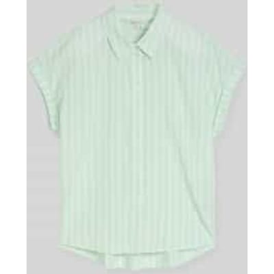 Tom Tailor Denim - Blouse met streepmotief - Maat XS - matcha green white stripe