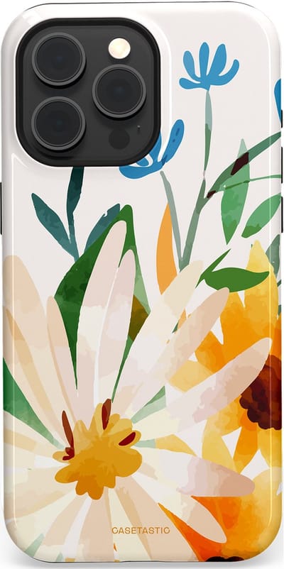 Casetastic Hoesje Geschikt voor Apple iPhone 15 Pro Max Magsafe - Stijlvolle Beschermende Duo-layer Case - Veld vol zon