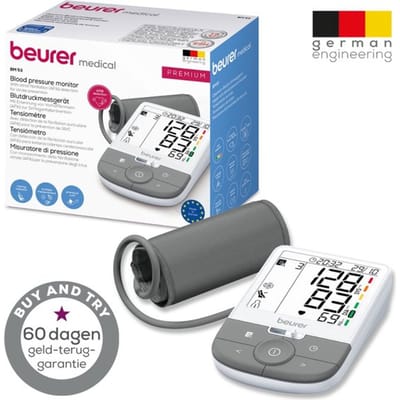 Beurer BM 53 Bloeddrukmeter Bovenarm - Klinisch gevalideerd - Met AFIB (hartritmestoornis) detectie - Aanbevolen door Hartstichting