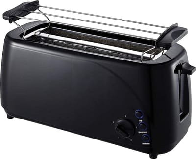 SCH® Tosti apparaat broodrooster - Tosti apparaat - Tosti broodrooster - Zwart - ‎19cm x 40cm x 23cm