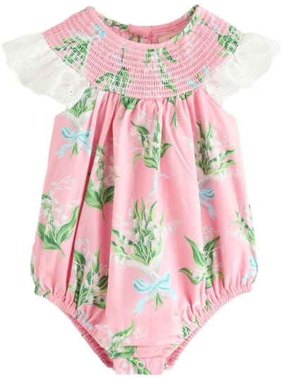 Next - Meisjes - Cath Kidston 100% katoenen babyrompertje met print en broderie - Roze
