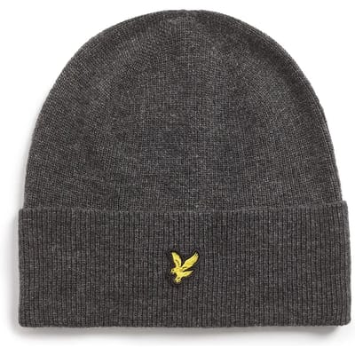 Muts Lyle &amp; Scott HE2314A LAMBSWOOL BLEND RIBBED-398 CHARCOAL MARL