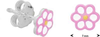 Yep! oorknoppen bloem - 7 mm - Zilver