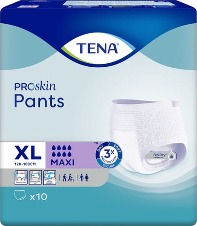 4x Tena Proskin Pants Maxi XL - 10st/pak