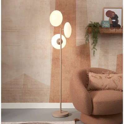 it's about RoMi Vloerlamp Sapporo - Grijs - 32x32x161cm - Modern - Staande lampen voor Woonkamer - Slaapkamer