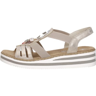 Rieker -Dames - beige - sandalen - maat 39