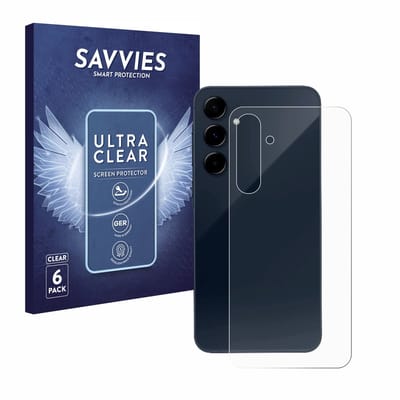 Savvies - Screenprotector voor Samsung Galaxy A35 5G (Achterkant) - Folie Beschermfolie transparant 6 Stuks