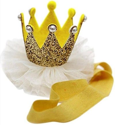 *** Baby's Gouden ~ Kroontje ~ Haarband - van Heble® ***