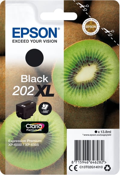 Epson Kiwi singlepack zwarte 202XL Claria Premium inkt