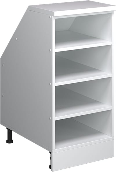Vicco R-Line Keukenkast voor schuine wand – 40 cm met 4 compartimenten, kastromp 60 cm diepte Wit