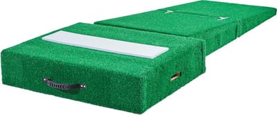 Draagbare Honkbal Pitching Mound – 196 cm Trainingsapparatuur voor Binnen- en Buitengebruik, Softbal Oefenhulpmiddel met Duurzaam Kunstgras, Pitching Rubber en Handige Draaghandvatten