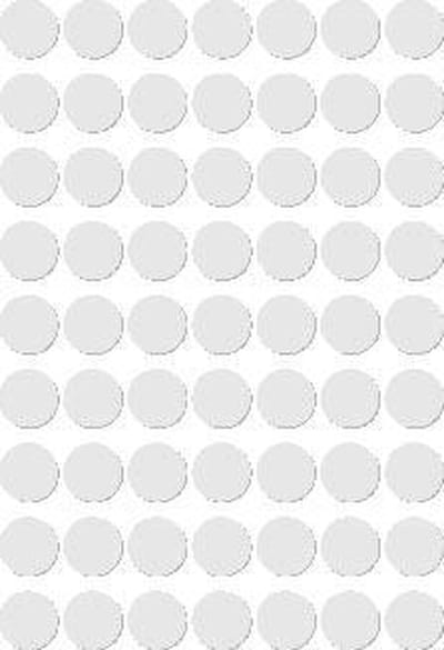 Apli ronde etiketten in etui diameter 10 mm, wit, 378 stuks, 63 per blad (2660)