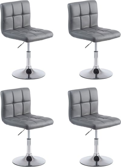 CLP Palma Set van 4 Lounger - Kunstleer grijs