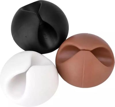 LOUZIR Siliconen Kabelclips - 6 Stuks - 3 Kleuren