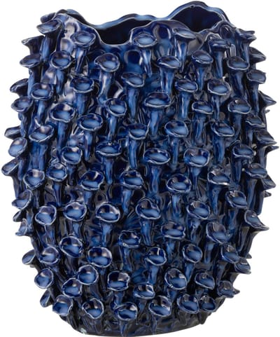 J-Line vaas Yari - keramiek - blauw - small