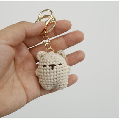 Koppel Kattenkop Haak Sleutelhanger Schattige Hondenkop Breien Dier Poppetje Sleutelhanger Grappige Kitten Hanger Gepersonaliseerde Accessoires brown