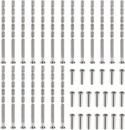 20 Stuks M3-Verbindingsschroeven met Hulzen, Hulsschroeven Vernikkelde Stalen Verbindingsschroeven met Hulzen Afbreekschroef voor Sleutelgat, Feurhendel, Kast, Lade