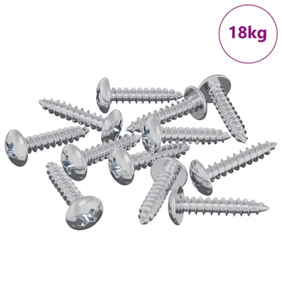 vidaXL Houten Schroeven 10976 st zilver Staal