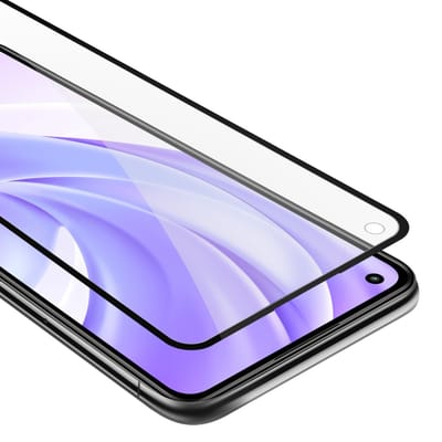 Cadorabo Screenprotector geschikt voor Xiaomi Mi 11 LITE (4G / 5G) / 11 LITE NE Volledig scherm pantserfolie Beschermfolie in TRANSPARANT met ZWART - Gehard (Tempered) display beschermglas in 9H hardheid met 3D Touch