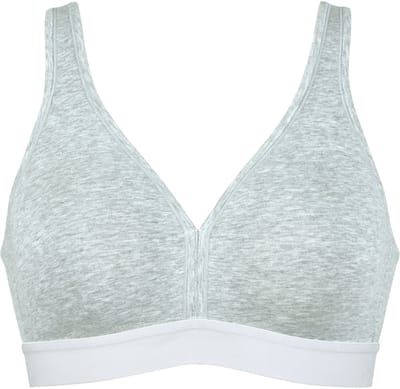 Naturana - Katoenen soft bh - 86021 - Grey melange - 100D