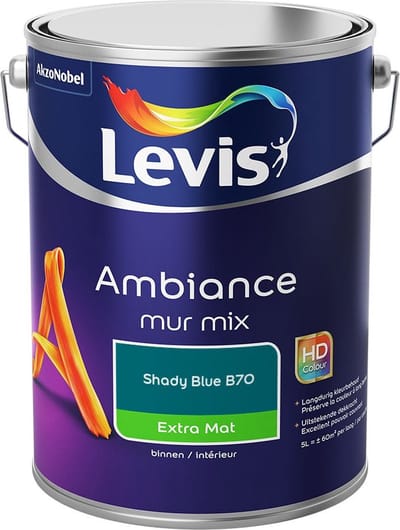 Levis - Ambiance Mur Extra Mat Mix - Shady Blue B70 - Mengverf - 5 L