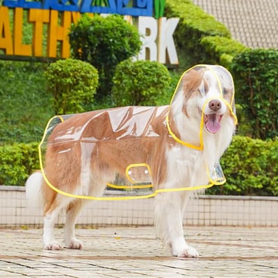 Vêtements de pluie transparents pour animaux de compagnie, vêtements de pluie transparents pour animaux de compagnie, veste imperméable à capuche pour animaux de compagnie, vêtements en PVC souple pour petits chiens, Poncho de pluie pour chiots XS brown