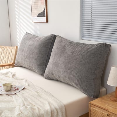 Leeskussen Rugkussen - Hoofdkussen Sofa Bed - Ontspannen Lezen - Afneembare Hoes - 80x50 cm - Grijs