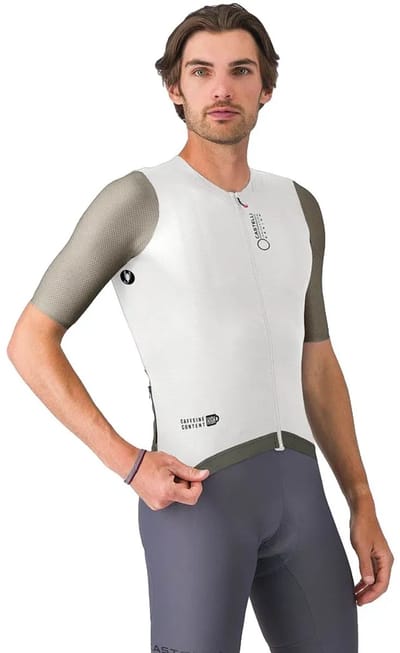 Castelli Corretto Korte Mouw Wielertrui Wit M Man