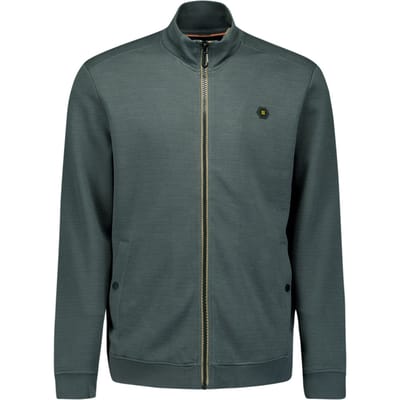 No Excess Sweater Full Zipper Twill Jacquard Dark Steel Größe: M | Cardigans Outlet | Herren