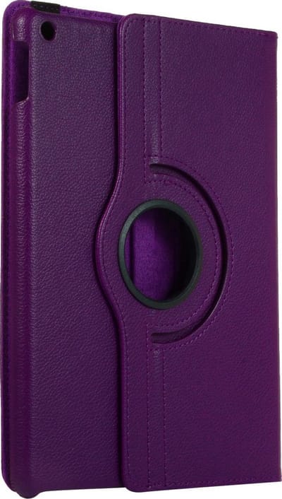 Hoesje - Geschikt voor Apple iPad 7/8 (2019/2020) - 10.2 inch - 7e/8e Generatie - 360 Graden Hoes - Draaibare Hard Cover Case - Tablethoes Draaibaar - Paars