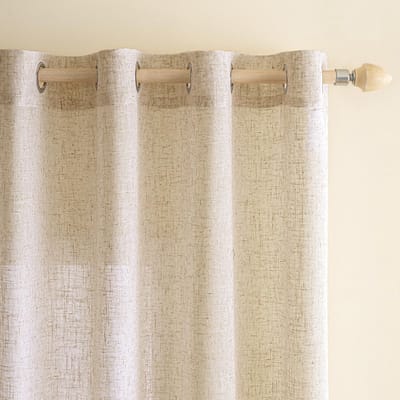 Dailygoods- Gordijnen Linnenlook - Set van 2 - 140 x 137 cm - Semi-transparant - Modern - Duurzaam - Kreukvrij - Raamdecoratie