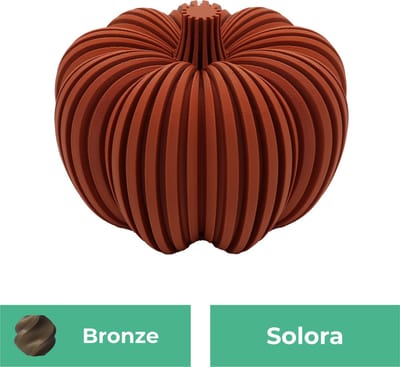 Solora pompoen beeld – Decoratief beeld - Brons - 3d geprinte beeld – Herfst woondecoratie - 10CM