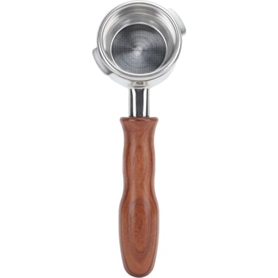 58mm Portafilter Bodemloos 2 Oren Afneembaar Massief Hout en Roestvrij Staal Koffiemachine Style 3