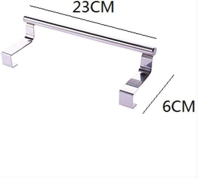 Keukendoek Houder Over Kabinet Deur Theedoek Hanger, Deur Haak voor Universele Fit aan Binnen of Buiten van Kast Deuren, Roestvrij Staal -23CM