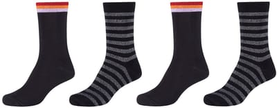 s.Oliver Women Originals, Organic Lurex Socks, 4-pack, biologisch katoen, handgekettelde teennaad, verstevigde hiel, verstevigde tenen, geribde boord, comfortabele sokken, stijlvolle sokken, duurzame sokken