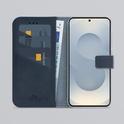 My Style Telefoonhoesje geschikt voor Samsung Galaxy S25 Edge Hoesje | My Style Flex Wallet Bookcase Portemonnee | Pasjeshouder voor 3 Pasjes | Telefoonhoesje voor Pinpas / OV Kaart / Rijbewijs - Royal Blue | Blauw