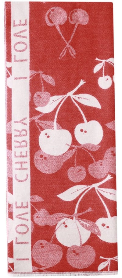 Bijoutheek Sjaal (Fashion) I Love Cherry Rood
