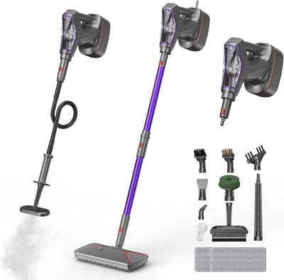 Stoomreiniger - Stoomreiniger Mop - Grondige Reiniging - 29 Accessoires - 1500 Watt - Paars Grijs