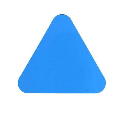 Haaientanden zelfklevend (20 stuks) Blauw 130 x 116 mm - vloersticker met vlakke toplaag