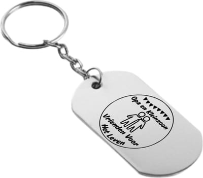 Akyol - opa & kleinzoon vrienden voor het leven Sleutelhanger - Opa cadeau - Opa en oma cadeau - Opa boek - Opa en kleinzoon - Oma en Opa cadeau - Familie cadeau - Bedankje - Bedank cadeau - Familie kado - Gegraveerde sleutelhanger