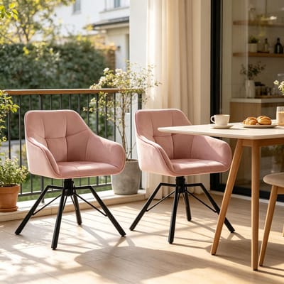 Eetkamerstoel - Set van 2 - Draaibare stoel zachte rug - Keuken/woonkamer - Onbekend - Onbekend