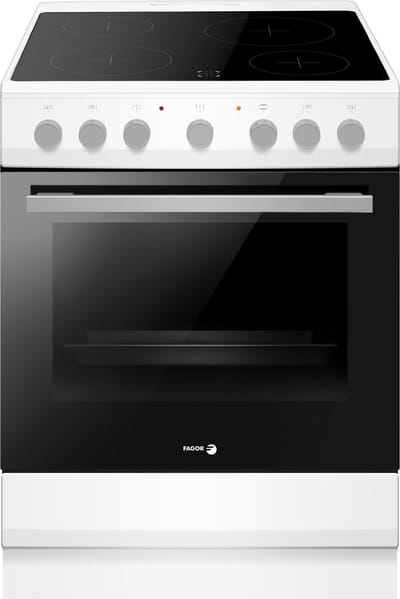 Fagor FACV3004B Keramisch fornuis 60 cm B - Wit - Katalyse - Hetelucht - 9 Ovenfuncties