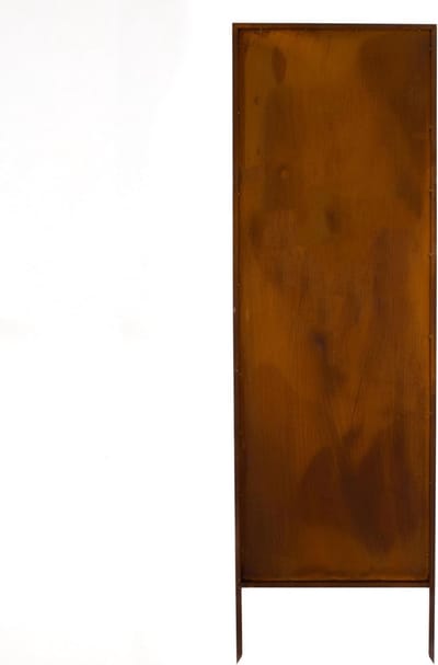 Inkijkbescherming Metaal - Tuindecoratie Omheining - Meer Privacy - Roest Patina Look - 160x50cm - Roestkleurig