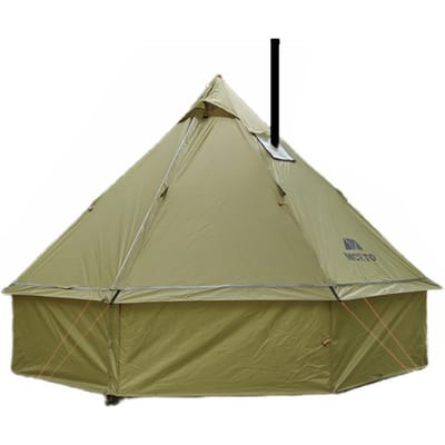 2-4 Persoons Tipi Hete Tent met Kachelpijpuitgang Camping Piramide Teepee Tent voor Kamperen Backpacken legergroene kleur