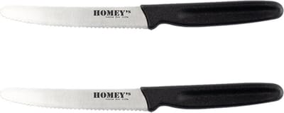 Homey's Mölti Black: Stijlvolle en Duurzame Tafelmessen - 2 Stuks