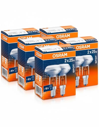 Osram 25W R50 30° E14 Gloeilamp - Dimbaar - Kleine Fitting - 5x Duopack = 10 lampen