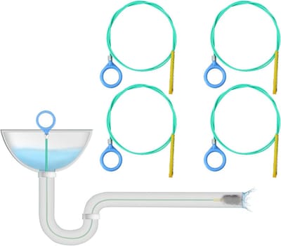 4 Stuks Drain Cleaner - Spiral - Drain Spiral - Sticks - Borstel - Tube Reinigingsborstel (90cm)